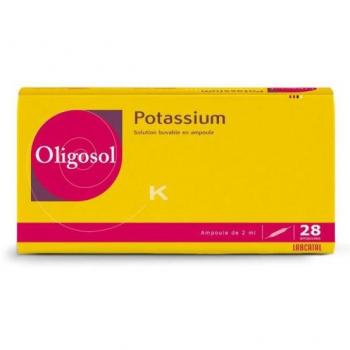 Oligosol potassium solution buvable 28 ampoules