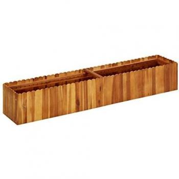 VidaXL Arriate elevado de madera maciza de acacia 150x30x25 cm
