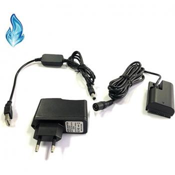 Câble d'alimentation USB 8V + Chargeur 5V 3A + Batterie factice DR-E6 pour Canon EOS 5D Mark II