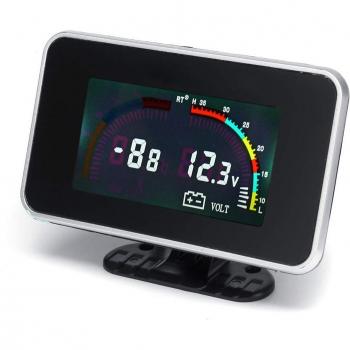 Voltmètre numérique 2 en 1 pour voiture et bateau