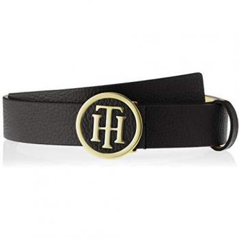 Cinturón Tommy Hilfiger TH Round Belt 3.0, Negro, Talla 85