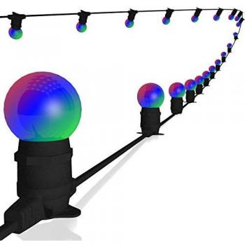 Guirlande de Noël LED RGB 20 ampoules B22, 10 m – Ambiance lumineuse extérieure