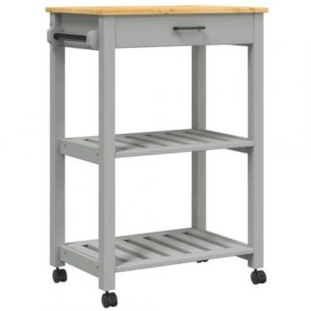 VidaXL Kitchen Trolley MONZA 23.6x15.7x35.4 Solid Pine Wood