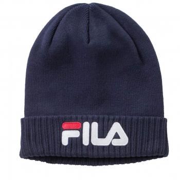 Beige Fila Cap Slouchy Beanie, Dunkelblau/Black Iris (Einheitsgröße)