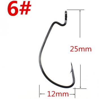 50pcs Offset Hook Soft Worm Fishing Lures