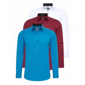 Rusty Neal Slim Fit Langarmhemd für Herren, rot