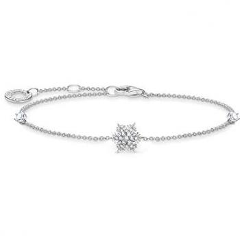 Thomas Sabo Armband Schneeflocke mit weißen Steinen silber weiß A2082-051-14-L19V