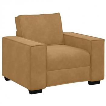 Poltrona Estilo 60 cm Veludo Chocolate vidaXL
