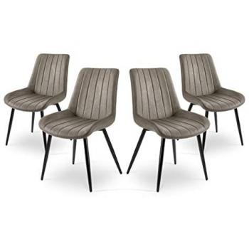 Élégance Olive Pack de 4 Chaises