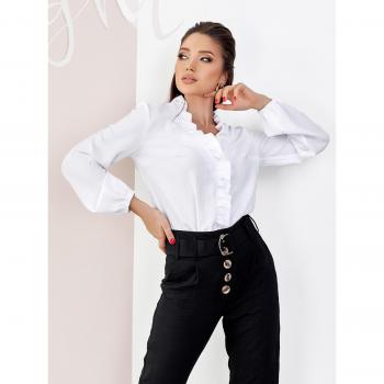 Top in crepe con volante Issa Plus S colore lila