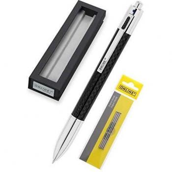 Carbon Design Kugelschreiber mit Ersatzminen