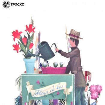 Cartes de fête des pères réalistes 3D Pop-UP