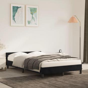 Bettgestell mit Kopfteil 120x200 cm Samt Schwarz vidaXL