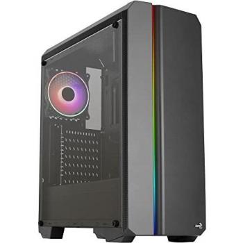 Aerocool GENESISV2BK Caja PC ATX Panel Frontal LED ARGB Ventilador ARGB 12cm Negro