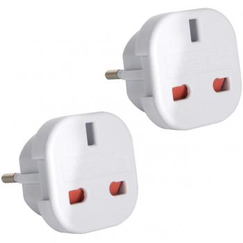 Two-Piece UK to Europe Travel Electrical Adapters