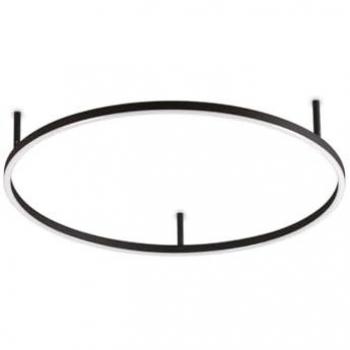 Ideal Lux Oracle Slim Plafonnier Ronde Intégrée LED 70 cm, 2700 K, Noir – non gradable