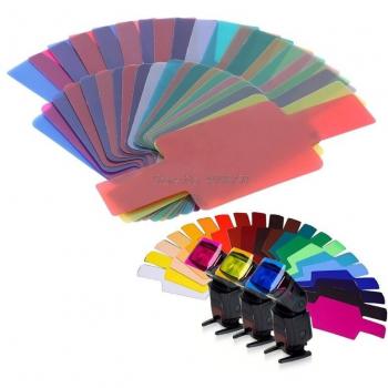 20 Color Flash Gel Filter Cards for Yongnuo and Nissin