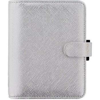 Filofax High-Quality Metallic Silver Pocket Organizer