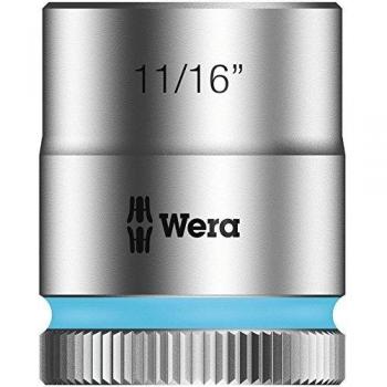 Wera 8790 HMB Zyklop 3/8 Drive 11/16 AF Imperial Hexagon Socket, 6