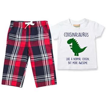 Cousin Dinsosaur Tartansuit for Children – Festive Pyjama Set