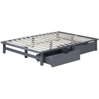 Letto in Legno Massello con Rete a Doghe 140x200 – Décoshop26