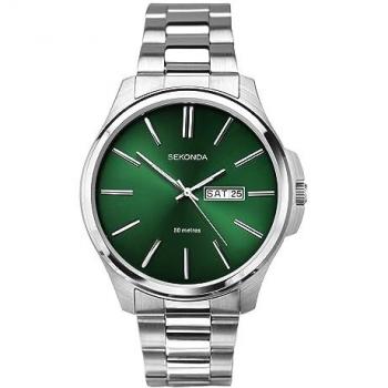 Sekonda Jackson Gents Green Dial Bracelet Watch 30152
