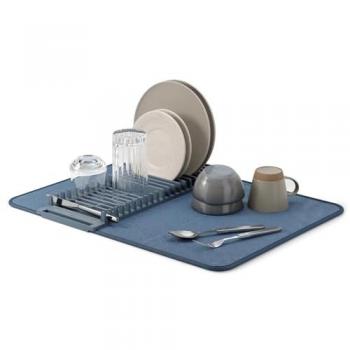 Umbra Udry Geschirrabtropfer mit Abtropfmatte, Denim