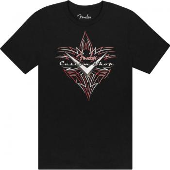 Fender T-Shirt Custom Shop Pinstripe Schwarz S