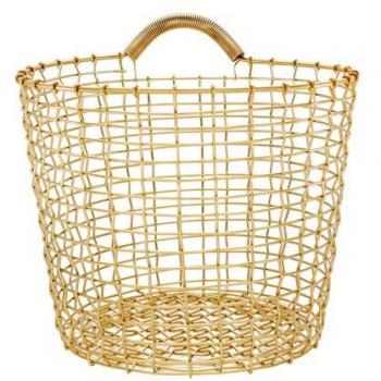 Korbo Design-Aufbewahrungskorb, Messing, Größe 16