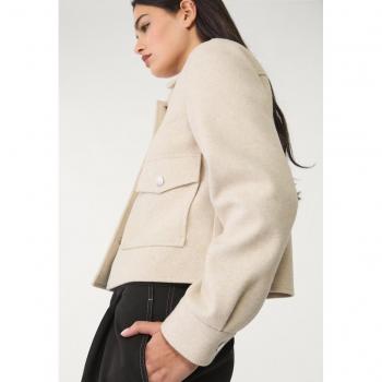 Soft Giubbotto Corto Ecru L Stradivarius
