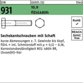 Vite M24x200 DIN 931 10,9 FlZnL NC X 480h C