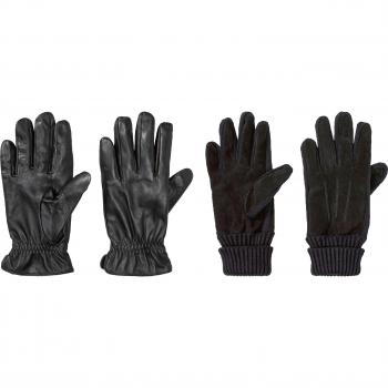 Man Gants LIVERGY® en cuir noir mat, taille 9,5