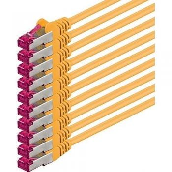 Cable de Red 3m Amarillo 10 Piezas CAT6a