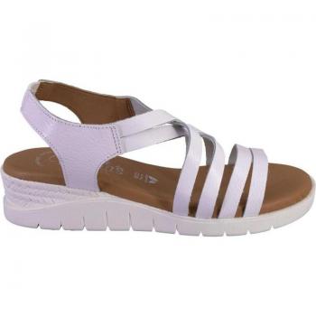 Sandalias de mujer con diseño 1152 de Valeria's en blanco y piel