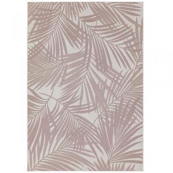 17 Stories Pacha Palm Beige/Pink Rectangle Rug 160 x 230cm