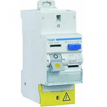 Interrupteur différentiel 40A 300mA Hager type AC