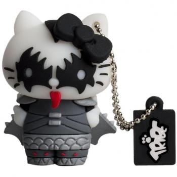 Tribe KISS Hello Kitty 8GB USB Flash Drive Keychain – Grey & White