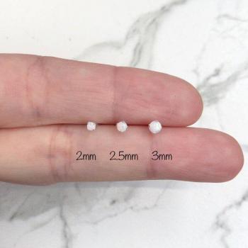 Pendientes de Stud de Ópalo 3 Piezas para Mujer en Plata Esterlina 925