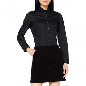 SeidenSticker Top Donna Nero Tessuto Setoso