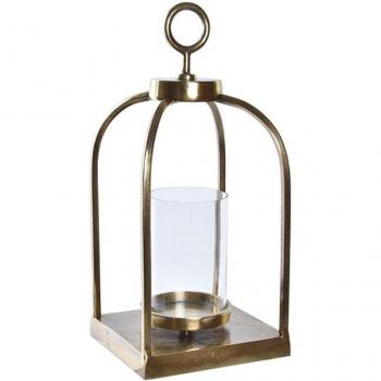 Laterne DKD Home Decor Gold Kristall Aluminium Modern (19 x 19 x 43 cm)