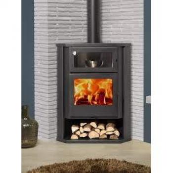 EcoDesign Estufa Rincón Porto 7 kW con Leñero, Horno y Función Panadero