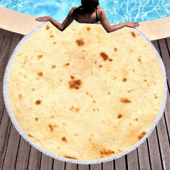 Burrito Print Beach Blanket 150cm