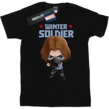 Marvel Jungen T-Shirt Winter Soldier 9-11 Jahre in Weiß
