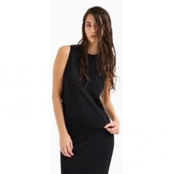 Armani Top 6dyh1d_ymh6z in misto viscosa nero M
