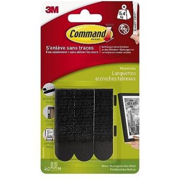 Set di 8 Lingue Adesive Command Nere