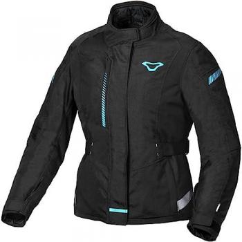 Macna Nivala veste textile de moto pour dames imperméable à l’eau Noir Bleu taille : XS