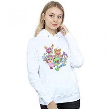 Disney Women's Muppets Muppet Babies All‑Colors Hoodie (White, Medium)