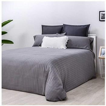 Funda Nórdica Jacquard Herringbone Gris Algodón 100% Incluye Fundas de Almohada