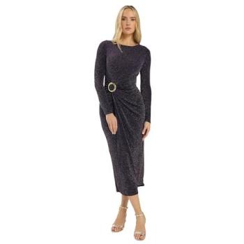 Tall Dark‑Navy Drip‑Buckle Dress – Size 8