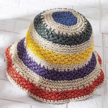Foldable Wide Brim Straw Hat for Summer